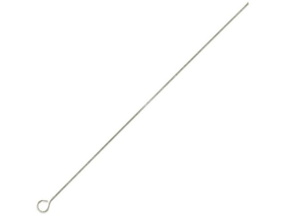 Sterling Silver Eye Pin, 2", 0.025" Diameter (10 Pieces)
