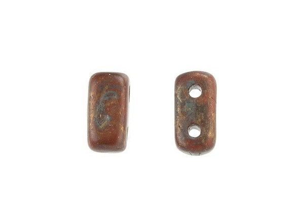Whether creating stringing projects, bead embroidery, or something else, you'll love these CzechMates Brick Beads. These small, rectangular beads feature two stringing holes, allowing you to add them to multi-strand designs. They look great between strands of seed beads and other two-hole beads. Add these beads to seed bead embroidery projects for added fun. They make a wonderful complement to other CzechMates beads. These beads feature deep umber brown color with a mottled Picasso finish and a subtle coppery sheen. 