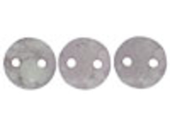 Bring a unique element to your jewelry designs with these CzechMates Lentil beads. These beads feature a puffed disc or lentil shape with two stringing holes. It's a great option for bead weaving, stringing and embroidery. These pressed Czech glass beads are softly rounded, so they won't cut your thread. They are sure to add stability, definition and shape to designs. They feature purplish-gray splotches of color with a magical sheen. 