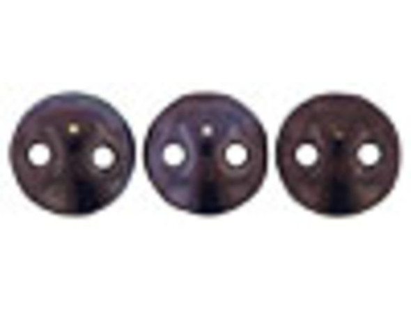 Bring a unique element to your jewelry designs with these CzechMates Lentil beads. These beads feature a puffed disc or lentil shape with two stringing holes. It's a great option for bead weaving, stringing and embroidery. These pressed Czech glass beads are softly rounded, so they won't cut your thread. They are sure to add stability, definition and shape to designs. They feature dark blue color and a mottled dark gold finish. 