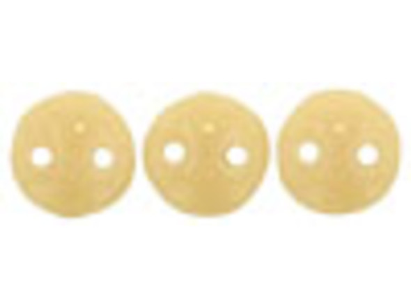 CzechMates Glass 6mm Opaque Beige 2-Hole Lentil Bead Strand