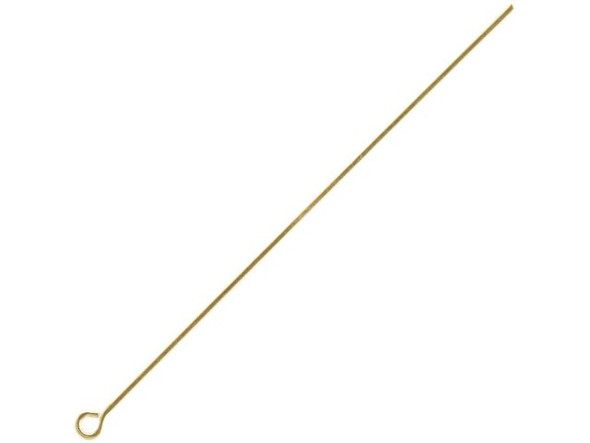12kt Gold-Filled Eye Pin, 2", Gold Filled, 0.025" Diameter (10 Pieces)