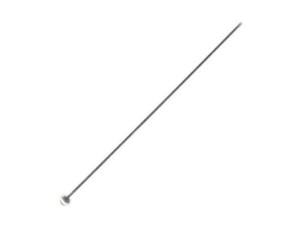 Sterling Silver Ball End Head Pin, 1.25" (10 Pieces)