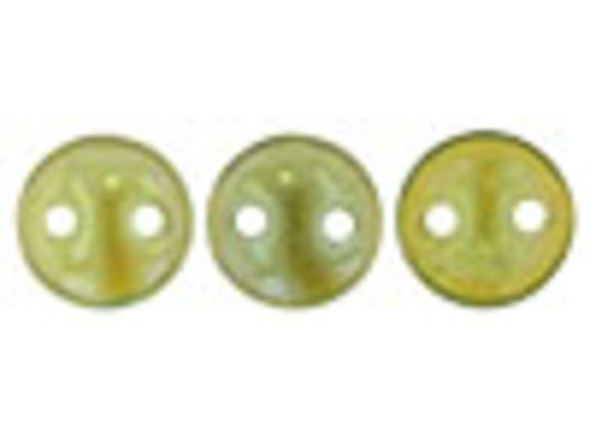 Bring a unique element to your jewelry designs with these CzechMates Lentil beads. These beads feature a puffed disc or lentil shape with two stringing holes. It's a great option for bead weaving, stringing and embroidery. These pressed Czech glass beads are softly rounded, so they won't cut your thread. They are sure to add stability, definition and shape to designs. These beads display a blue-green color with a golden gleam. 