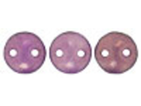 Bring a unique element to your jewelry designs with these CzechMates Lentil beads. These beads feature a puffed disc or lentil shape with two stringing holes. It's a great option for bead weaving, stringing and embroidery. These pressed Czech glass beads are softly rounded, so they won't cut your thread. They are sure to add stability, definition and shape to designs. These beads feature deep purple color with a subtle golden sheen. 