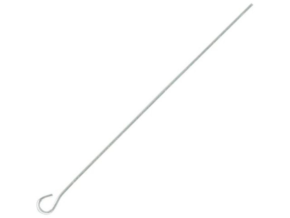 Sterling Silver Eye Pin, 1-1/2", 0.020" Diameter (ten)