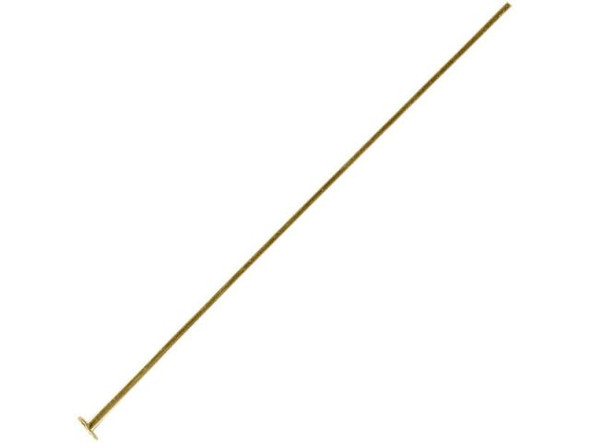 1/20 12kt Gold-Filled Head Pin, 1-1/2" Long, 0.025" Diameter (10 Pieces)