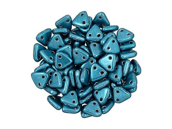 Get creative in your style with these CzechMates Triangle beads. These small Czech glass beads are triangular in shape and feature two stringing holes on one side. The stringing holes will allow you to add these beads to multi-strand designs or innovative seed bead embroidery designs. You'll love the dimension these beads bring to designs. 