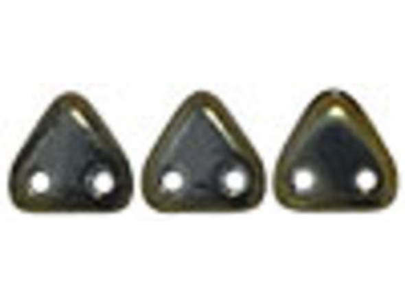 CzechMates 2-Hole Triangle Beads 6mm - Brown Iris