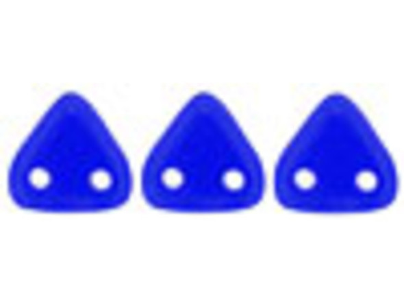 CzechMates 2-Hole Triangle Beads 6mm - Cobalt