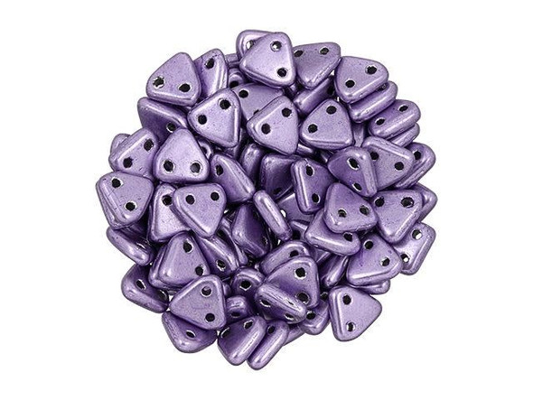 Get creative in your style with these CzechMates Triangle beads. These small Czech glass beads are triangular in shape and feature two stringing holes on one side. The stringing holes will allow you to add these beads to multi-strand designs or innovative seed bead embroidery designs. You'll love the dimension these beads bring to designs. 