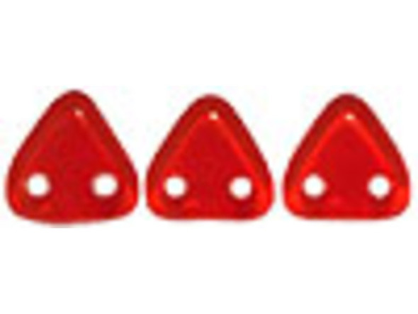 CzechMates 2-Hole Triangle Beads 6mm - Siam Ruby