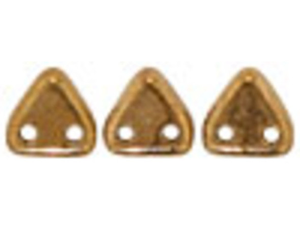 CzechMates Glass 6mm Bronze Two-Hole Triangle Bead Pack 2.5-Inch Tube