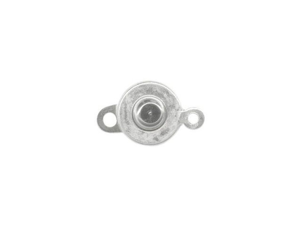 Silver Plated Snap Clasp, 7mm (72 pcs)
