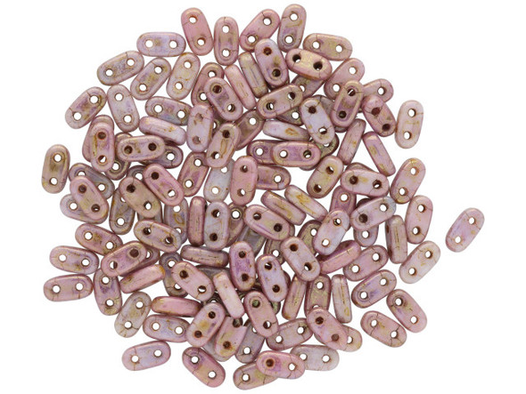 Create dimensional beaded designs with these CzechMates Bar Beads. These flat, oval bar-shaped beads each feature two stringing holes running through them. They are perfect for using with other CzechMates beads, as the stringing holes line up perfectly. Stack and layer them in designs, add them to multi-strand projects, use them in bead embroidery, and more. There are so many possibilities for these little beads. 