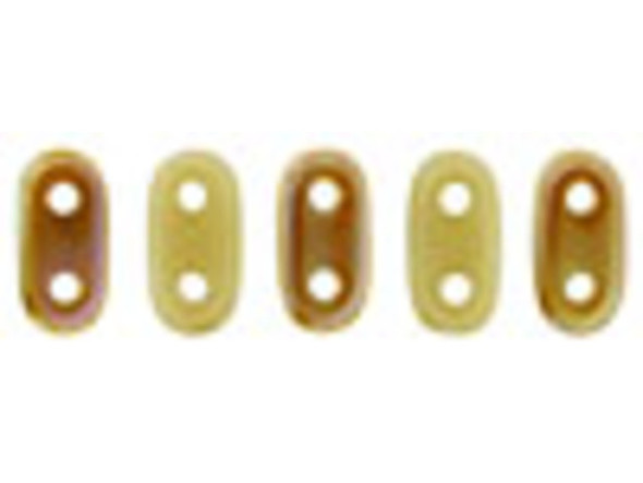 CzechMates Glass 3 x 6mm 2-Hole Antique Beige Celsian Bar Bead 2.5-Inch Tube