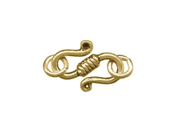 Gold Plated Jewelry Clasp, Cast, S, Wrapped (72 pcs)