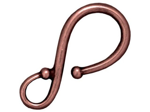 TierraCast Classic Hook, Large 33mm - Antiqued Copper Plated (Each)