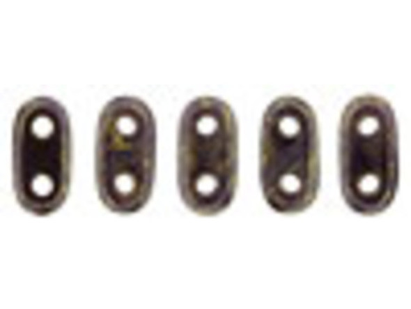 Create dimensional beaded designs with these CzechMates Bar Beads. These flat, oval bar-shaped beads each feature two stringing holes running through them. They are perfect for using with other CzechMates beads, as the stringing holes line up perfectly. Stack and layer them in designs, add them to multi-strand projects, use them in bead embroidery, and more. There are so many possibilities for these little beads. 