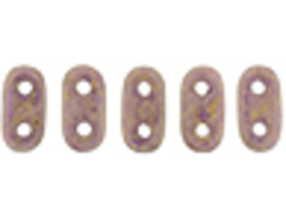 CzechMates Glass 3 x 6mm 2-Hole Pacifica Fig Bar Bead 2.5-Inch Tube