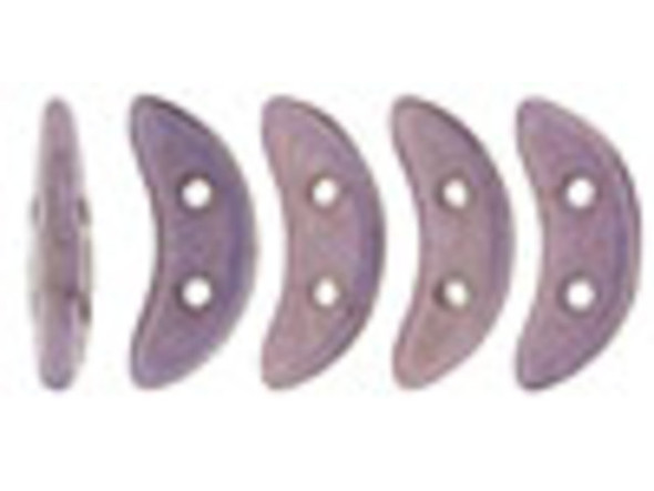 CzechMates Glass, 2-Hole Crescent Beads 10x4.5mm, Opaque Lilac Luster