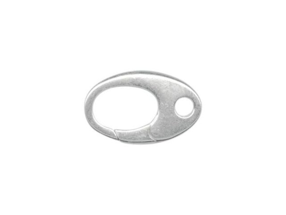 Sterling Silver Jewelry Clasp, Oval, No Trigger (Each)