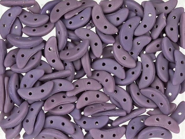 CzechMates Glass 4 x 10mm 2-Hole Matte Opaque Purple Crescent Bead 2.5-Inch Tube