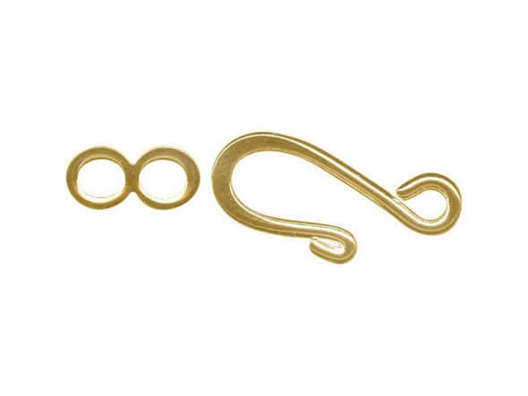 Gold Plated Hook and Eye Clasp (gross)