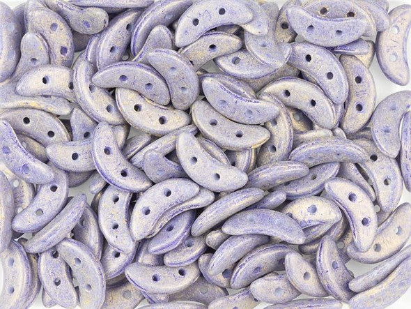 CzechMates Glass 4 x 10mm 2-Hole Pacifica Elderberry Crescent Bead 2.5-Inch Tube