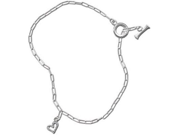 Sterling Silver Toggle Clasp, Tiny (Each)
