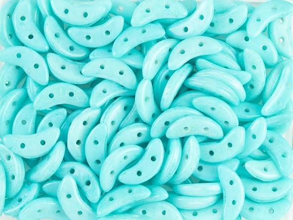 CzechMates Glass 4 x 10mm 2-Hole ColorTrends Opaque Limpet Shell Crescent Bead 2.5-Inch Tube