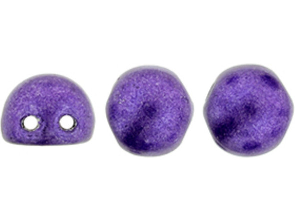 CzechMates 2-Hole 7mm ColorTrends: Saturated Metallic Bodacious Cabochon Beads 2.5-Inch Tube