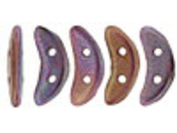 CzechMates Glass 4 x 10mm 2-Hole Oxidized Bronze Berry Crescent Bead 2.5-Inch Tube