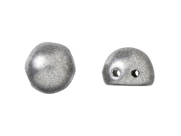 CzechMates 2-Hole 7mm ColorTrends: Saturated Metallic Sharkskin Cabochon Beads 2.5-Inch Tube