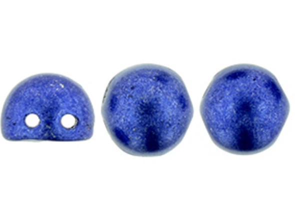 CzechMates 2-Hole 7mm ColorTrends: Saturated Metallic Riverside Cabochon Beads 2.5-Inch Tube