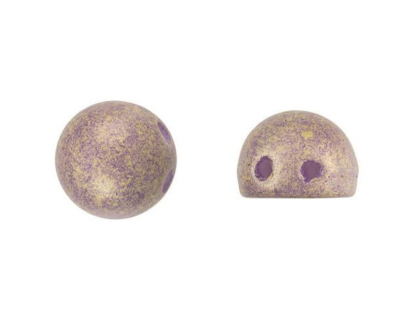 Elegant style starts with these CzechMates cabochon beads. These beads feature a round domed shape with a flat back, much like that of a cabochon. Two stringing holes run close to the flat bottom of the dome, so these beads will stand out in your jewelry-making designs. Use them in multi-strand projects or add them to your bead weaving for eye-catching dimensional effects. They'll work nicely with other CzechMates beads. They feature fig purple color with a golden sheen. 