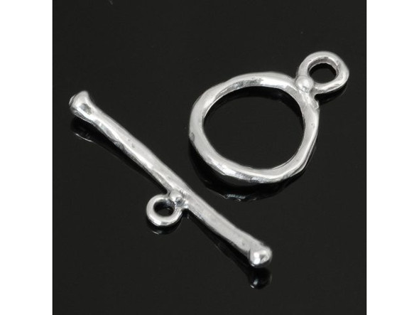 Sterling Silver Toggle Clasp, Curved Freeform Design #39-550-E