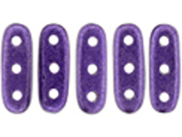 CzechMates 3-Hole 10mm ColorTrends: Saturated Metallic Bodacious Beam Bead 2.5-Inch Tube