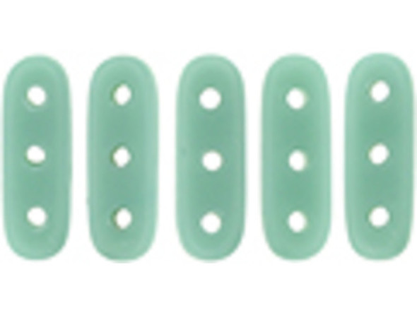 CzechMates Glass, 3-Hole Beam Beads 10x3.5mm, Turquoise