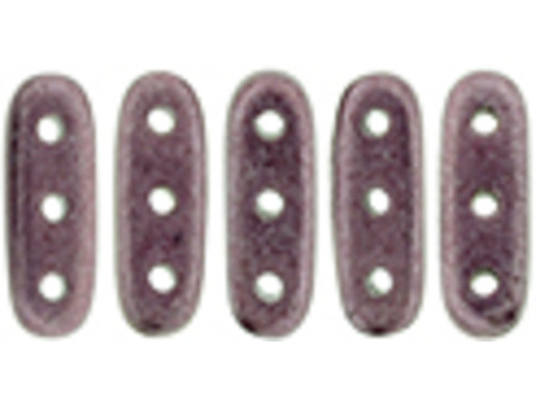 You can create fascinating jewelry with these CzechMates Beam Beads. These beads feature an elongated oval beam shape with three stringing holes drilled through the flat surface. You can use them as spacer bars in multi-strand projects or try incorporating them into your bead weaving designs. They will add beautiful accents of color and unforgettable dimension however you decide to use them. They'll work nicely with other CzechMates beads. They feature a captivating purple-brown color with a subtle sheen. 