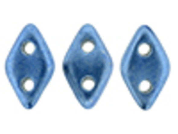 Metallic blue beauty fills these CzechMates Diamond Beads. These pressed Czech glass beads are similar to the CzechMates Triangle bead, with two holes on the flat side. Like other CzechMates shapes, these Diamond Beads share the same hole spacing and are perfect for using with other CzechMates beads. The Diamond Bead works well for dimensional projects and also as an angled spacer. Use them in your bead weaving and stringing projects for unforgettable style. 