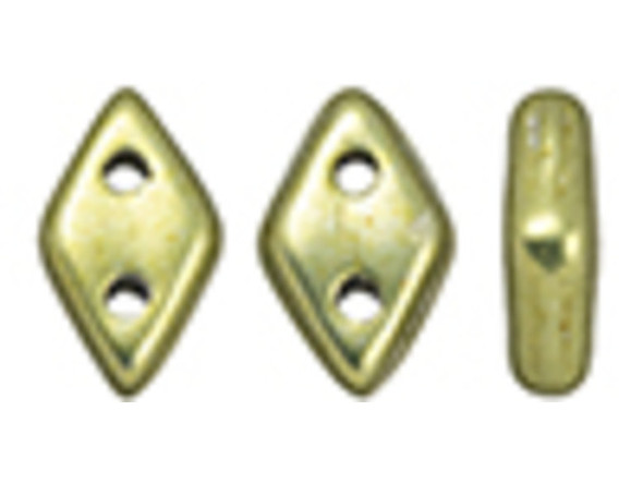 Create daring style accents with these CzechMates Diamond Beads. These pressed glass beads are similar to the CzechMates Triangle bead, with two holes on the flat side. Like other CzechMates shapes, these Diamond Beads share the same hole spacing and are perfect for using with other CzechMates beads. The Diamond Bead works well for dimensional projects and also as an angled spacer. Use them in your bead weaving and stringing projects for unforgettable style. 