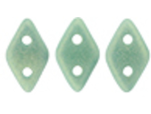 Give your designs a luxe look with these CzechMates Diamond Beads. These pressed glass beads are similar to the CzechMates Triangle bead, with two holes on the flat side. Like other CzechMates shapes, these Diamond Beads share the same hole spacing and are perfect for using with other CzechMates beads. The Diamond Bead works well for dimensional projects and also as an angled spacer. Use them in your bead weaving and stringing projects for unforgettable style. They feature turquoise color with a soft golden shimmer. 