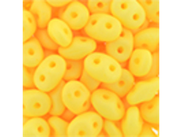 Matubo SuperDuo 2 x 5mm Saturated Neon Sunshine 2-Hole Seed Bead 2.5-Inch Tube