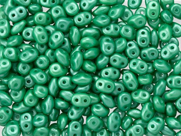 Matubo SuperDuo 2 x 5mm Mint Green Pearl Shine 2-Hole Seed Bead 2.5-Inch Tube