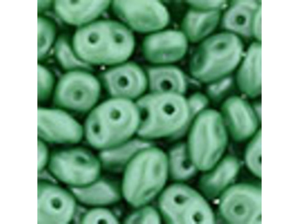 Matubo SuperDuo 2 x 5mm Mint Green Pearl Shine 2-Hole Seed Bead 2.5-Inch Tube
