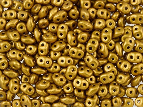 Matubo SuperDuo 2 x 5mm Matte Metallic Goldenrod 2-Hole Seed Bead 2.5-Inch Tube Matubo SuperDuo 2 x 5mm Matte Metallic Goldenrod 2-Hole Seed Bead 2.5-Inch Tube