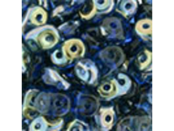 Matubo SuperDuo 2 x 5mm Sapphire - Celsian 2-Hole Seed Bead 2.5-Inch Tube