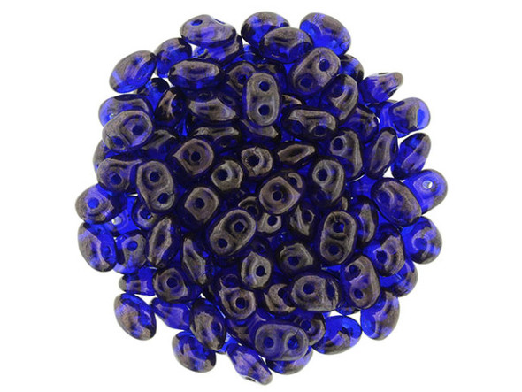 Matubo SuperDuo 2 x 5mm Cobalt - Vega 2-Hole Seed Bead 2.5-Inch Tube