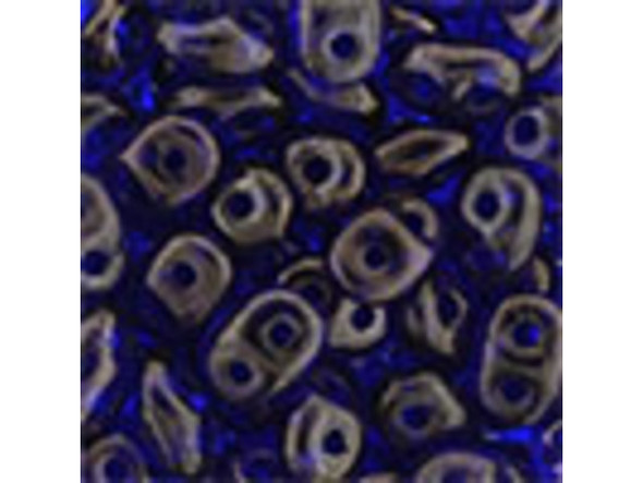 Matubo SuperDuo 2 x 5mm Cobalt - Vega 2-Hole Seed Bead 2.5-Inch Tube